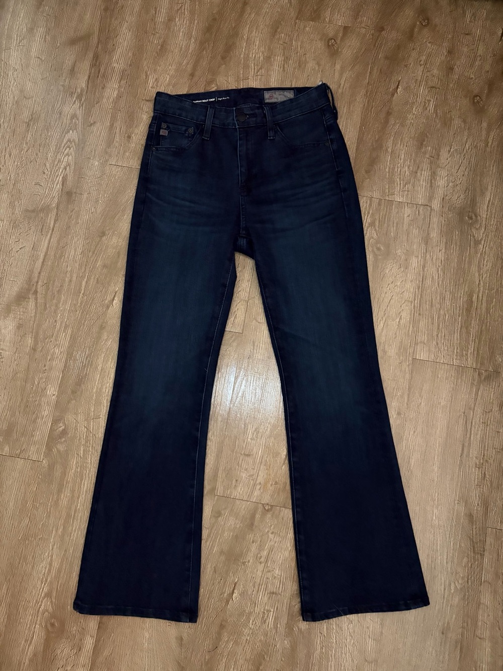 AG Adriano Goldschmied Farrah Boot Crop Jeans Women’s 25 Dark Wash High Rise